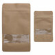 Preview: Standbodenbeutel Kraftpapier braun mit Fenster 110x185x65mm 250ml 