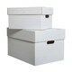 Preview: 78x Aufbewahrungsboxen mit abnehmbaren Deckel 493x343x295mm weiß grau