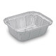 Preview: 100x Alu-Servierschalen Aluschale Menüschale Grillschale 250ml 129x103x34mm
