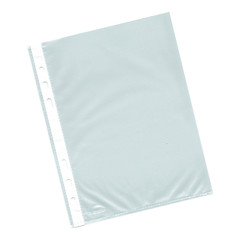 1000x Prospekthüllen A5 Business oben offen transparent/genarbt 60 my