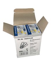 Preview: 10x Büroklammern Briefklammern silber verzinkt 26mm (10 packs je 100 Stk) = 1000 Stk.