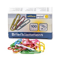 10x Büroklammern Briefklammern farblich sortiert 28mm (10 packs je 100 Stk) = 1000 Stk.