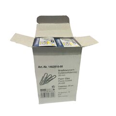 Preview: 10x Büroklammern Briefklammern farblich sortiert 28mm (10 packs je 100 Stk) = 1000 Stk.