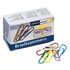 10x Büroklammern Briefklammern farblich sortiert 33mm (10 packs je 100 Stk) = 1000 Stk.