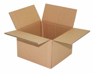 100x Faltkarton  150x150x100mm 1-wellig braun