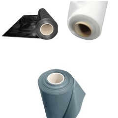 (€ 0,30/m-€ 2,97/m) Abdeckfolie Baufolie LDPE schwarz transparent 40-200my