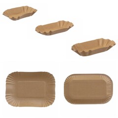 BIO Pappschalen fettdicht recycletes Kraftpapier Pommesschalen Currywurst Imbiss Grill