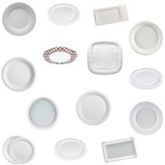 Einweg Pappteller eckig rund Grillteller Party Imbiss BBQ 10 Größen Auswahl