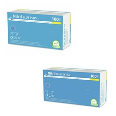 Einweghandschuhe Nitril puderfrei blau dick stabil Größe S M L XL  Auswahl