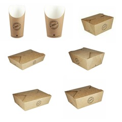 BIO 2go Einweg Boxen Pommesboxen Menüboxen ToGo Karton kompostierbar Auswahl