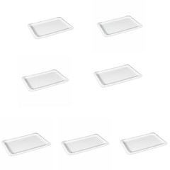 Einweg Pappteller Kuchenteller Imbissteller Teller rechteckig Recycling weiß Auswahl 7 Größen