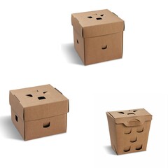 BIONATURE Pommes Hamburger Boxen kraft braun Fettbarriere mit Deckel Auswahl