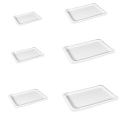 BIONATURE Pappteller RECY rechteckig weiß Recycling-Papier 6 Größen Auswahl