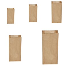 Papierfaltenbeutel Papiertüten braun 5 Größen für ca. 0,5 -2,5 Kg Inhalt Auswahl