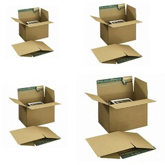 Faltkarton Selbstklebeverschluß DIN A 5+ A4 A3+ variable Höhe Versandkarton