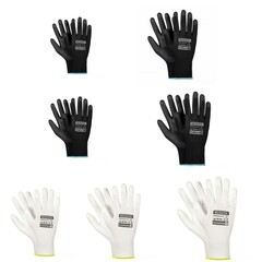 Montagehandschuhe Arbeitshandschuhe Polyester Polyurethan S M L XL ab 12 Paar