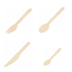 Holzbesteck Messer Gabel Löffel Kaffeelöffel Holz umweltfreundlich Auswahl