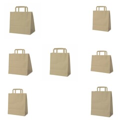 GASTRO Papiertragetaschen braun mit EAN-Code 7 Größen Auswahl