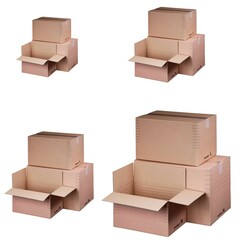 Schnellaufrichtekarton braun variable Höhe Automatikboden A5 A4 A3