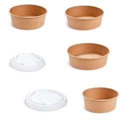 Salatschalen Feinkostschalen 500 - 1300 ml Deckel Auswahl