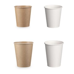 Pappbecher Kaffeebecher to go 200 300 ml 100% plastikfrei weiß braun Heißgetränk