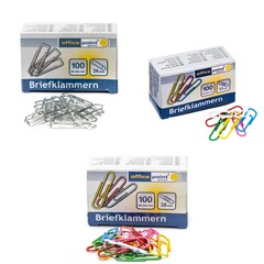 Büroklammern Briefklammern farblich sortiert 26 28 33 mm Auswahl ab 1000 Stk