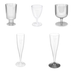 Einweg Weinglas Sektglas Champagner 100 200 ml transparent klar 5 Versionen