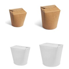 Foodbox Snackbox Lunchbox 500 750 ml Vollpappe beschichtet weiß braun Auswahl