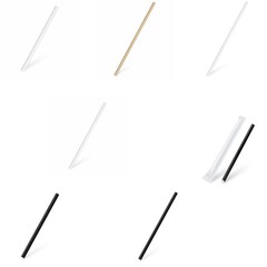 Strohhalme Trinkhalme Papier JUMBO 150 - 250 mm Ø 8 12 mm