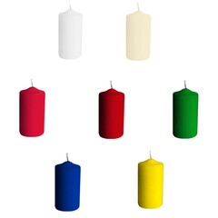 Stumpenkerze Ø 60 x 120 mm 30 Std Brenndauer 7 Farben Auswahl