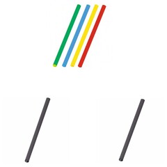 Trinkhalme Strohhalme PP Mehrweg schwarz bunt 150 240mm Ø7 Ø 8mm