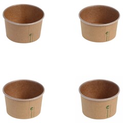 Eisbecher Pappbecher Biobeschichtung 120 180 240 360 ml braun