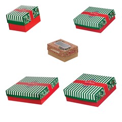 Keksbox Gebäckkarton Plätzchen Alubeschichtung oder PET Weihnachten 5 Größen