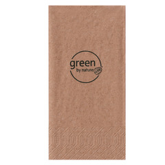 250x Servietten natur 2-lagig 1/8 Falz 33x33cm kompostierbar