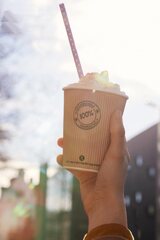 Preview: BIO Thermo Riffelbecher doppelwandig 200ml Ø8cm -10°C bis 100°C 