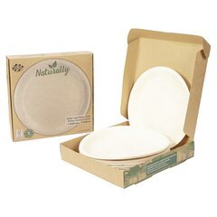 Preview: 1500x Holzteller Einwegteller aus Pappelholz rund Ø26cm FSC® nachhaltig