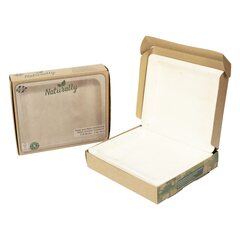 Preview: 25x Holzteller Einwegteller aus Pappelholz rechteckig 26x22cm nachhaltig 