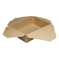 Preview: 125x BIO Take-Away Boxen Menüboxen ToGo aus Karton 22.5x16.9x9cm