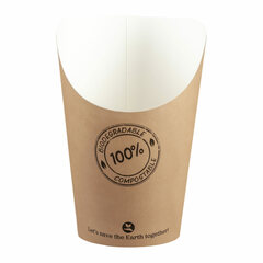 1000x BIO Pommes Boxen Snackboxen aus Karton 11cm