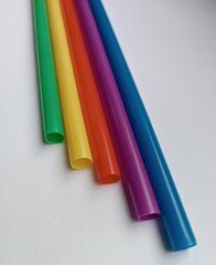 Preview: 500x Trinkhalme Strohhalme Kunststoff PP Mehrweg bunt 240 mm Ø 8mm