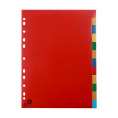 1x Ordnerregister A4 Blanko 12 Registerblätter bunt