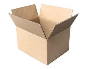 1x Faltkarton  430x335x270mm 2-wellig Din A3+ mit seitlichen Tragegriffen braun