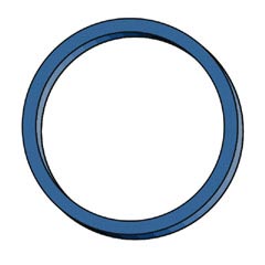 10x Gummiringe Gummibänder Ø  30mm 1 mm in blau ca. 4000 Stk. 1000 gr.- 1 kg.