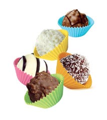 Preview: 100x Gebäckkapseln Muffin-Kapseln bunt sortiert Ø 50 x 30 mm