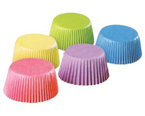 100x Gebäckkapseln Muffin-Kapseln bunt sortiert Ø 50 x 30 mm