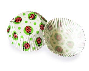160x Muffinkapseln Gebäckkapseln Marienkäfer Ø 50 x 30 mm