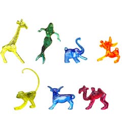 100x Glasmerker gemischt 7 Typen farblich sortiert