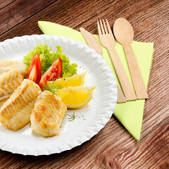 Preview: Bambusbesteck Gabeln Messer Löffel 17 cm umweltfreundlich Auswahl