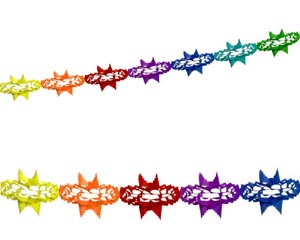 Papier-Girlande bunt 4 m x 17 cm