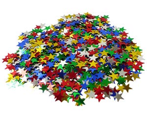 1x Metallkonfetti STERNE bunt 15gr.